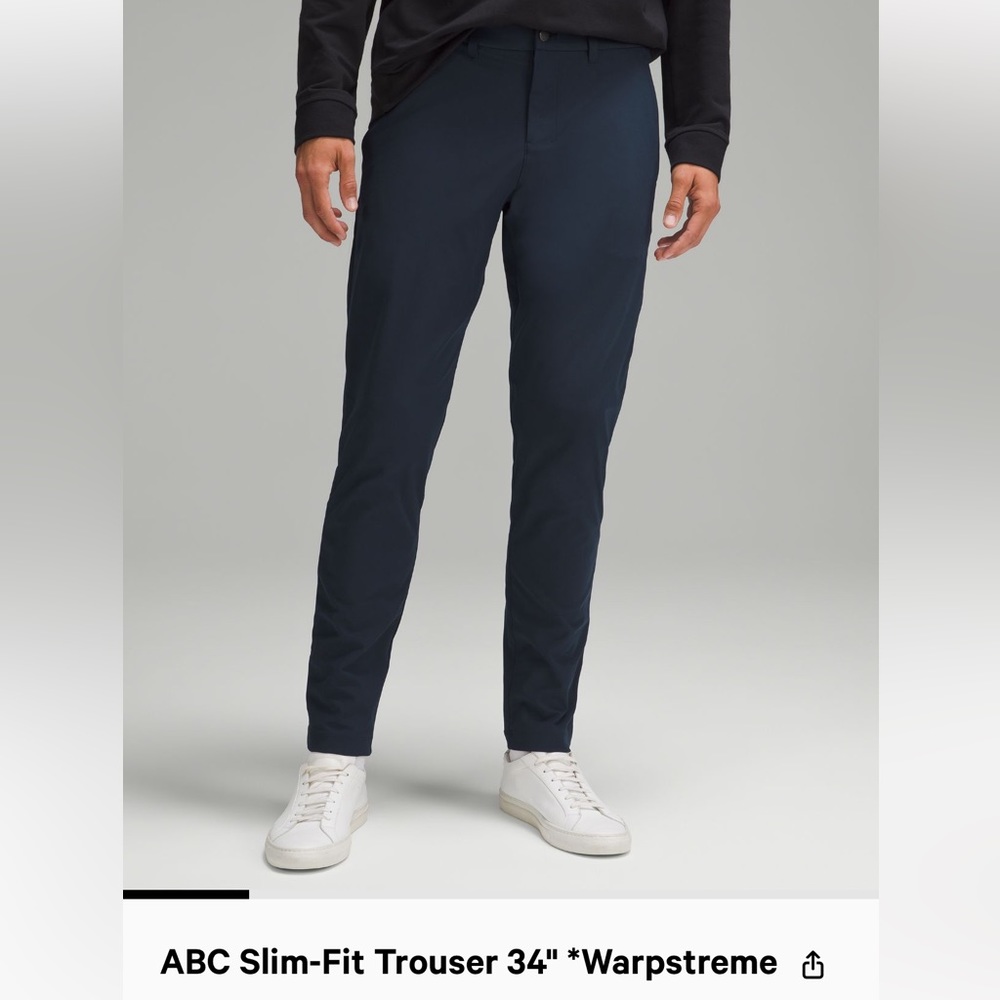 Lululemon ABC Slim-Fit Trouser 34” *Warpstreme (Size 38)